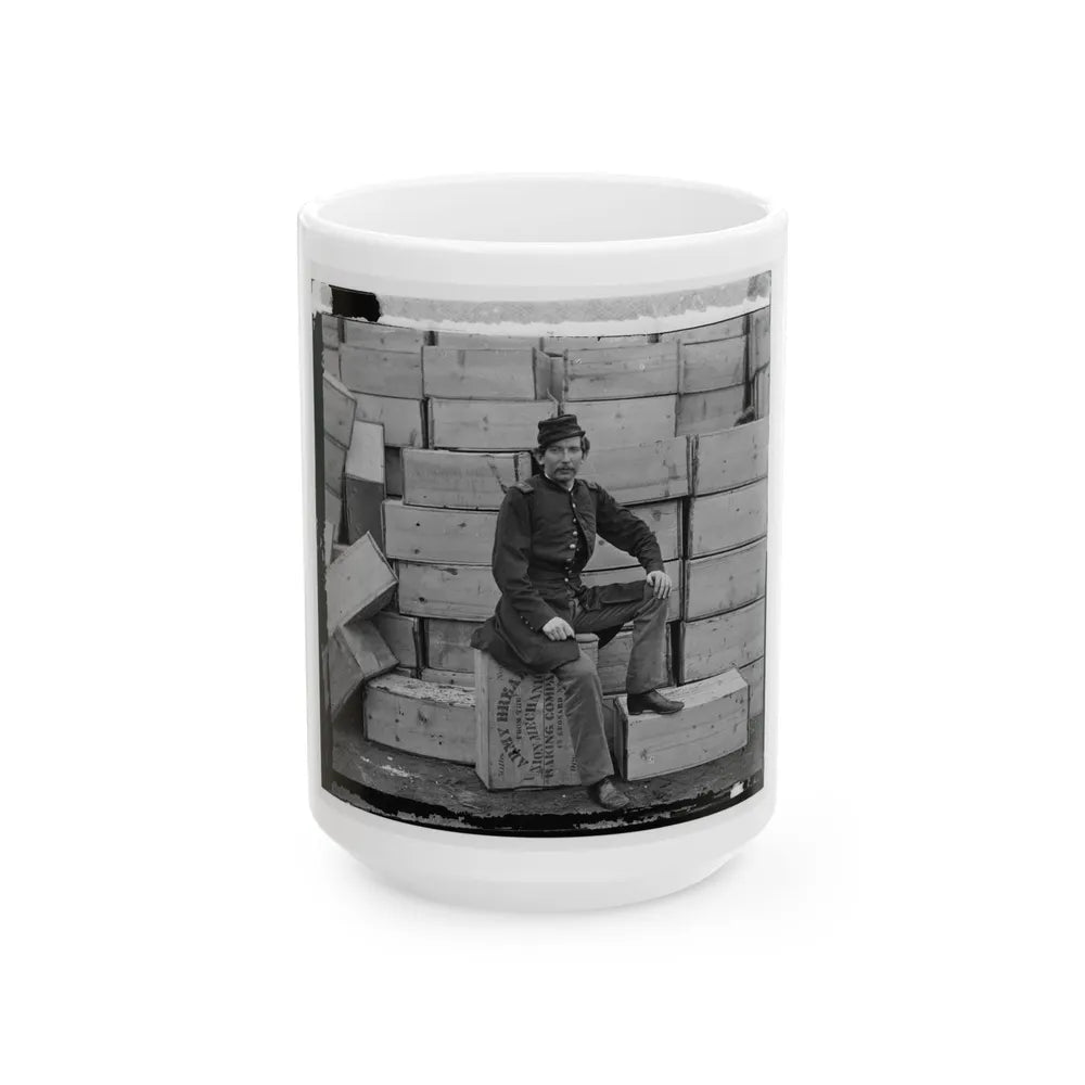 Aquia Creek, Virginia. Captain J.W. Forsyth, The Provost Marshall (U.S. Civil War) White Coffee Mug-15oz-Go Mug Yourself