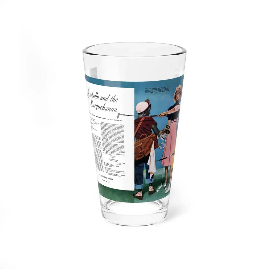 Arabella and the Susquehanna, Collier's, April 23, 1949 (Magazine Illustration) Pint Glass 16oz 16oz - Go Mug Yourself
