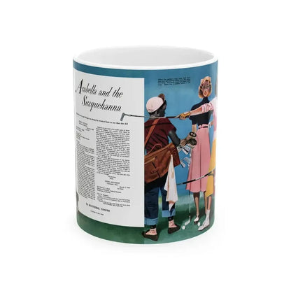 Arabella and the Susquehanna, Collier's, April 23, 1949 - White Coffee Mug 11oz - Go Mug Yourself