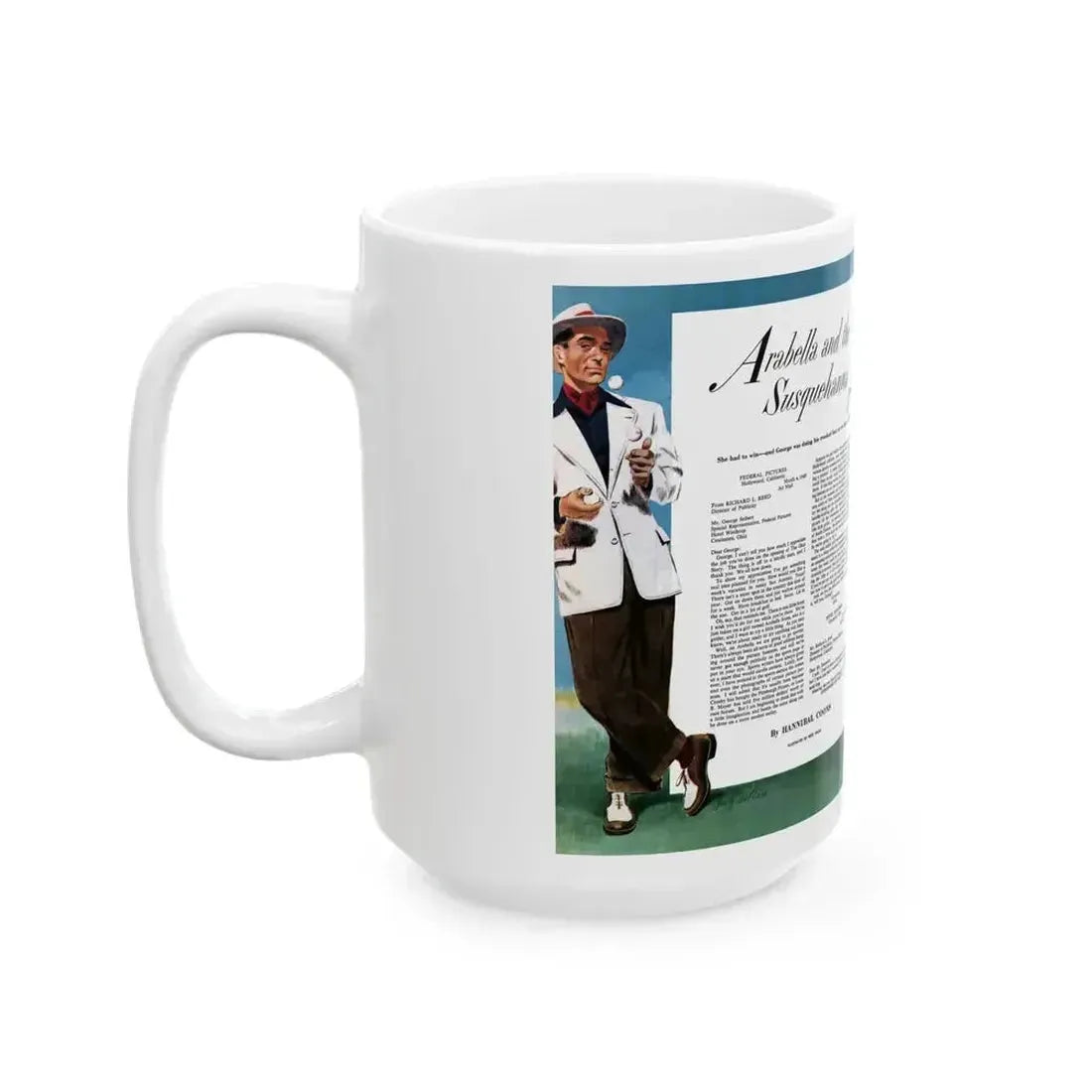 Arabella and the Susquehanna, Collier's, April 23, 1949 - White Coffee Mug - Go Mug Yourself