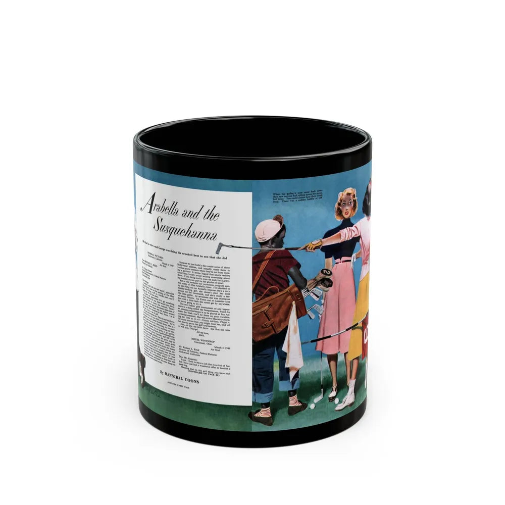 Arabella and the Susquehanna, Collier's, April 23, 1949 - Black Coffee Mug-11oz-Go Mug Yourself