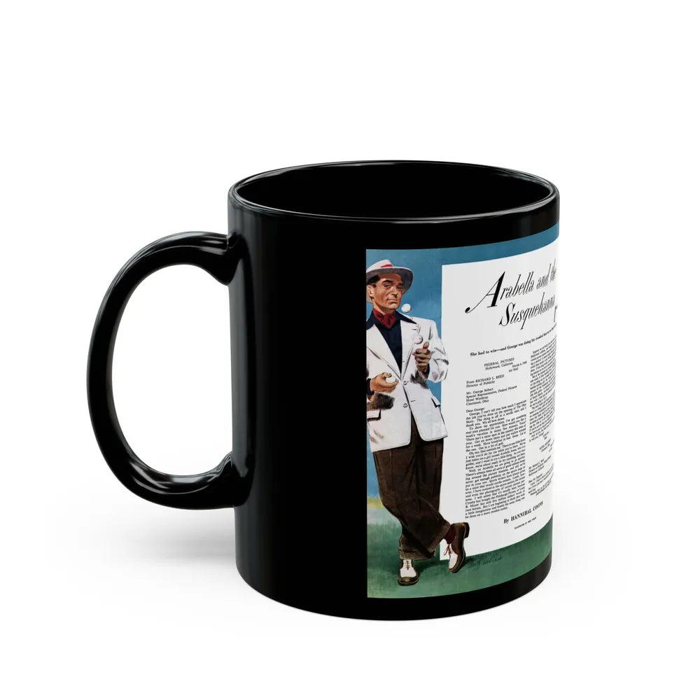 Arabella and the Susquehanna, Collier's, April 23, 1949 - Black Coffee Mug-Go Mug Yourself