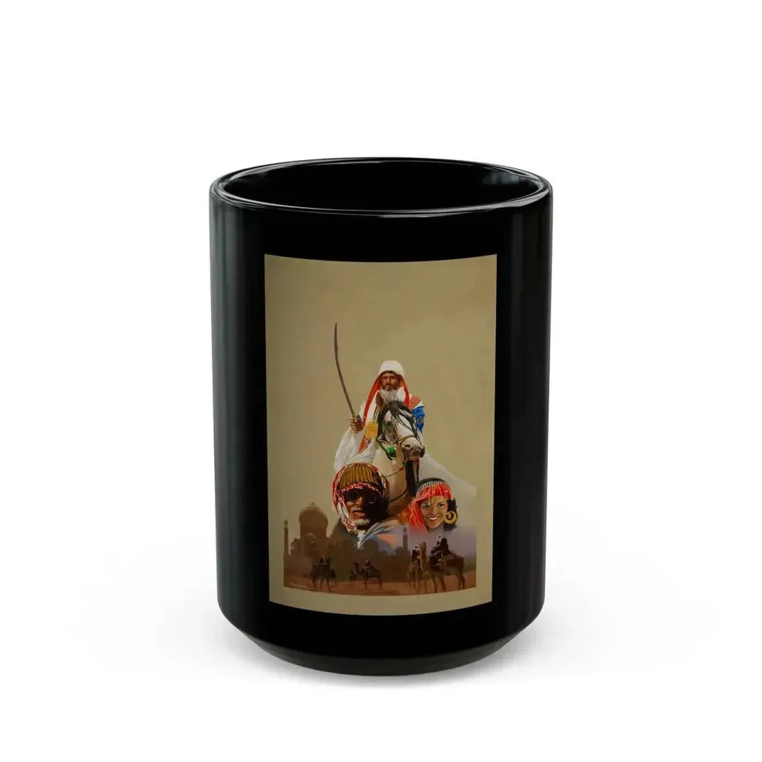 Arabian Scene - Black Coffee Mug 15oz - Go Mug Yourself