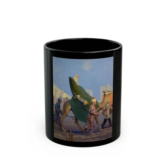 Arabian Scene, magazine cover art - Black Coffee Mug 11oz - Go Mug Yourself