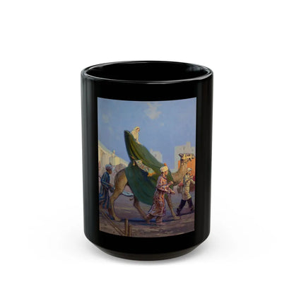 Arabian Scene, magazine cover art - Black Coffee Mug-15oz-Go Mug Yourself