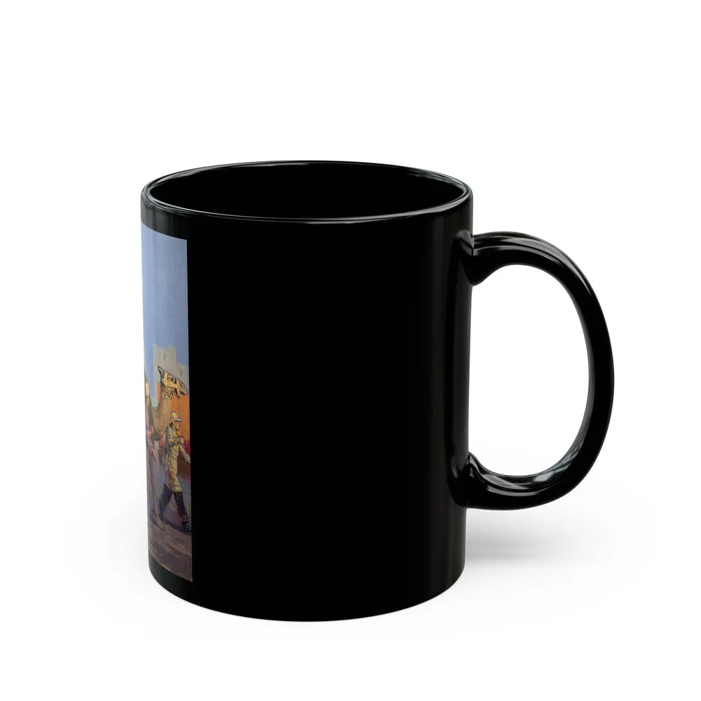 Arabian Scene, magazine cover art - Black Coffee Mug-Go Mug Yourself