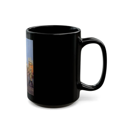 Arabian Scene, magazine cover art - Black Coffee Mug-Go Mug Yourself