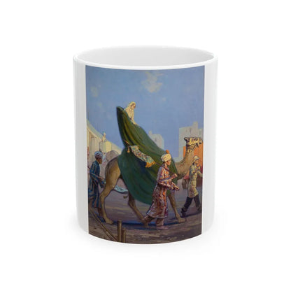 Arabian Scene, magazine cover art - White Coffee Mug-11oz-Go Mug Yourself