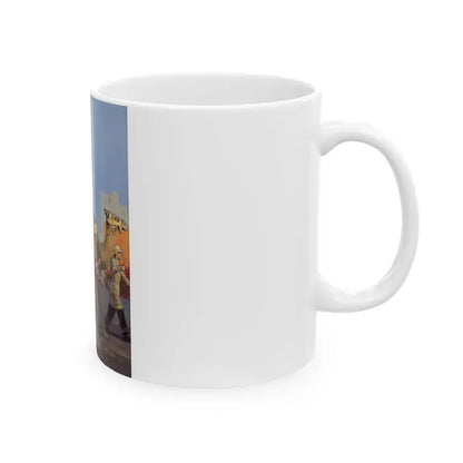 Arabian Scene, magazine cover art - White Coffee Mug - Go Mug Yourself