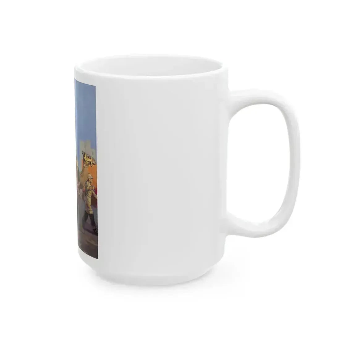 Arabian Scene, magazine cover art - White Coffee Mug - Go Mug Yourself