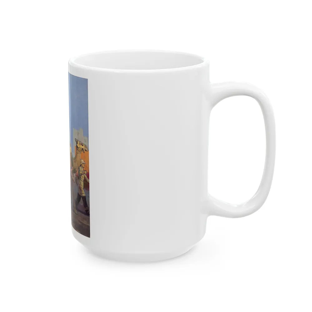 Arabian Scene, magazine cover art - White Coffee Mug-Go Mug Yourself