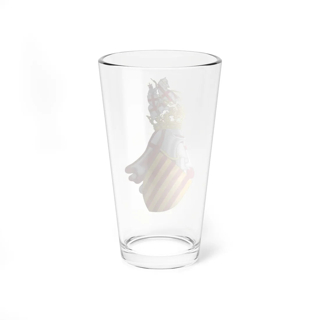 Aragonese Royal Arms with the Crest of the Chivalry of Saint George (Spain) (Coat of Arms) Pint Glass 16oz - Go Mug Yourself