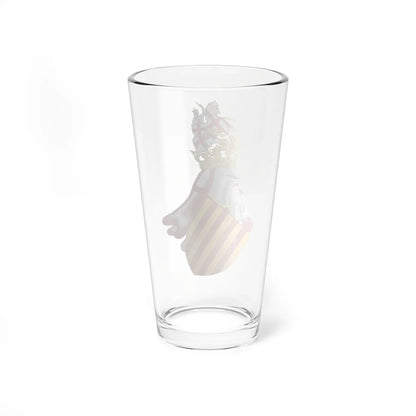 Aragonese Royal Arms with the Crest of the Chivalry of Saint George (Spain) (Coat of Arms) Pint Glass 16oz - Go Mug Yourself