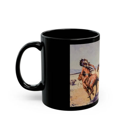 Arapaho Attack, The Saturday Evening Post, March 14, 1931 - Black Coffee Mug-Go Mug Yourself