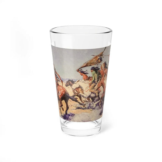 Arapaho Attack, The Saturday Evening Post, March 14, 1931 (Magazine Illustration) Pint Glass 16oz-16oz-Go Mug Yourself