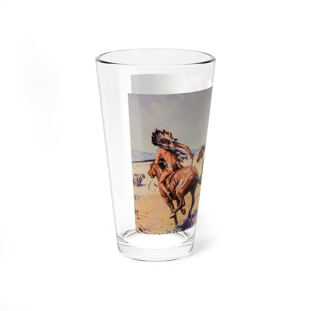 Arapaho Attack, The Saturday Evening Post, March 14, 1931 (Magazine Illustration) Pint Glass 16oz-Go Mug Yourself