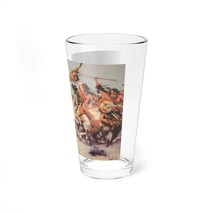 Arapaho Attack, The Saturday Evening Post, March 14, 1931 (Magazine Illustration) Pint Glass 16oz-Go Mug Yourself