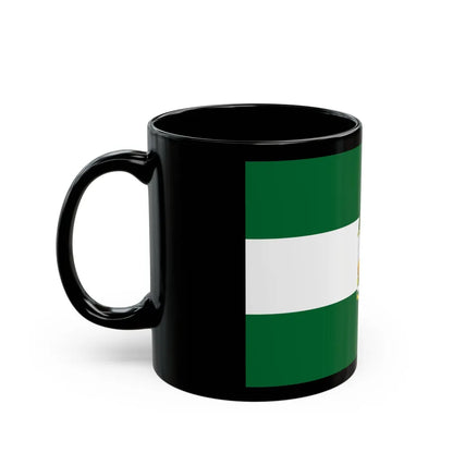 Arbonaida the Flag of Andalusia Spain - Black Coffee Mug-Go Mug Yourself