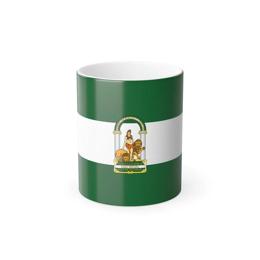 Arbonaida the Flag of Andalusia Spain - Color Changing Coffee Mug-11oz-Go Mug Yourself