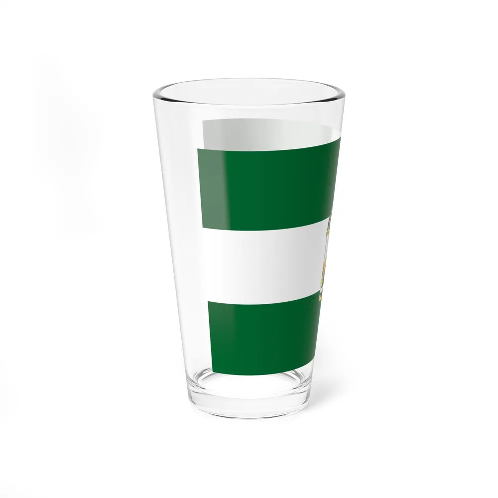 Arbonaida the Flag of Andalusia Spain - Pint Glass 16oz-Go Mug Yourself