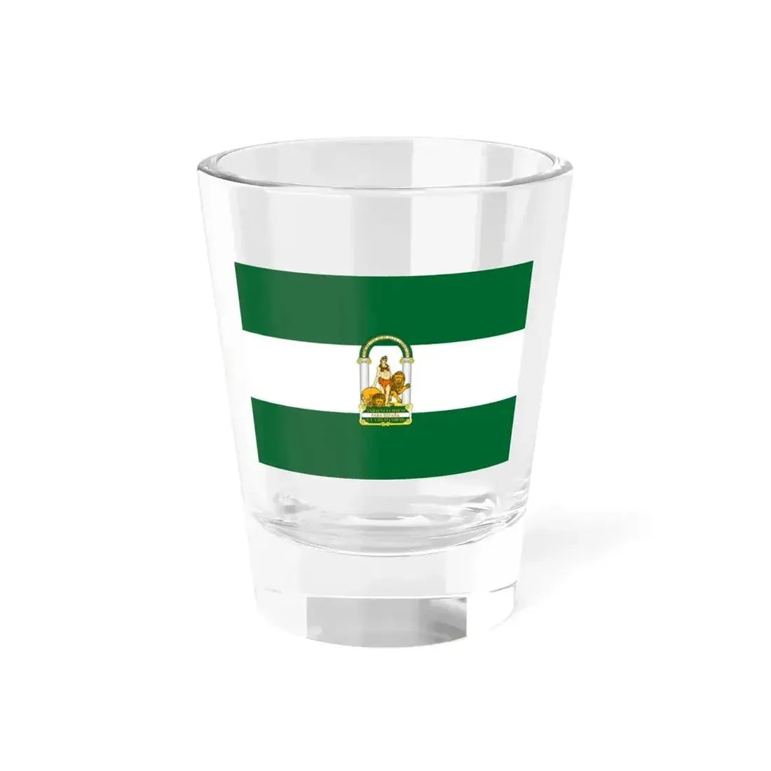 Arbonaida the Flag of Andalusia Spain - Shot Glass 1.5oz 1.5oz - Go Mug Yourself