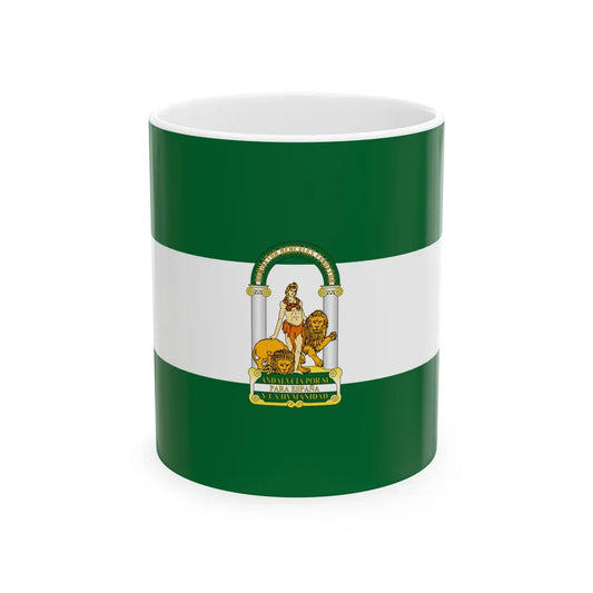 Arbonaida the Flag of Andalusia Spain - White Coffee Mug-11oz-Go Mug Yourself