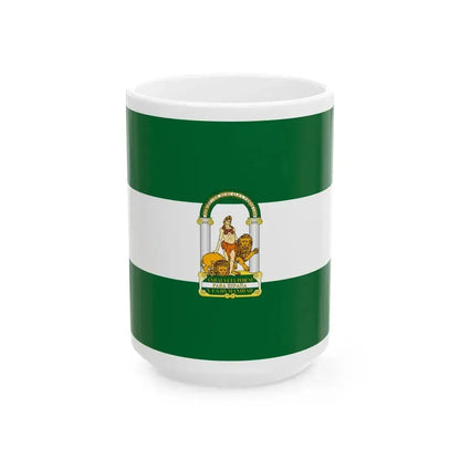 Arbonaida the Flag of Andalusia Spain - White Coffee Mug - Go Mug Yourself