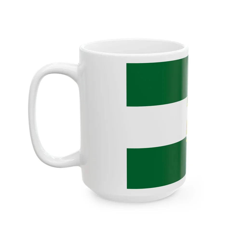 Arbonaida the Flag of Andalusia Spain - White Coffee Mug-Go Mug Yourself