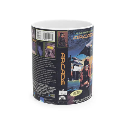 ARCADE (VHS COVER) - White Coffee Mug-11oz-Go Mug Yourself