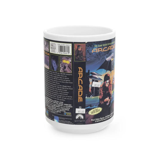 ARCADE (VHS COVER) - White Coffee Mug-15oz-Go Mug Yourself