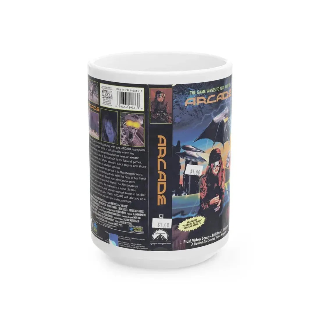 ARCADE (VHS COVER) - White Coffee Mug - Go Mug Yourself