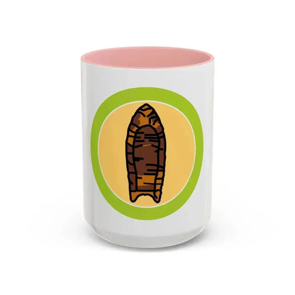 Archaeology (Boy Scout Merit Badge) Accent Coffee Mug 15oz Pink - Go Mug Yourself