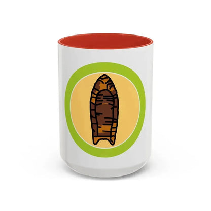 Archaeology (Boy Scout Merit Badge) Accent Coffee Mug 15oz Red - Go Mug Yourself
