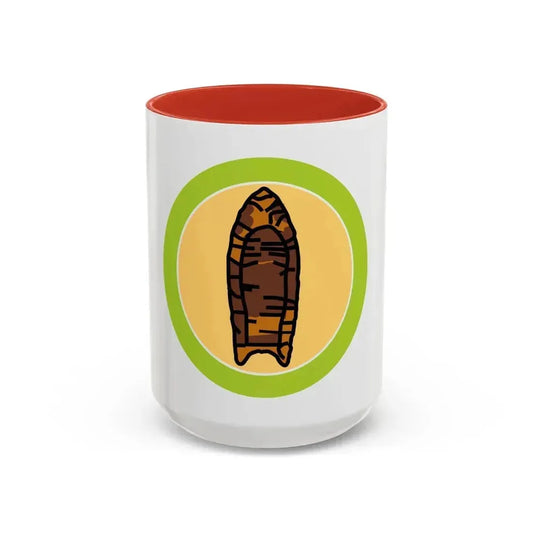 Archaeology (Boy Scout Merit Badge) Accent Coffee Mug 15oz Red - Go Mug Yourself