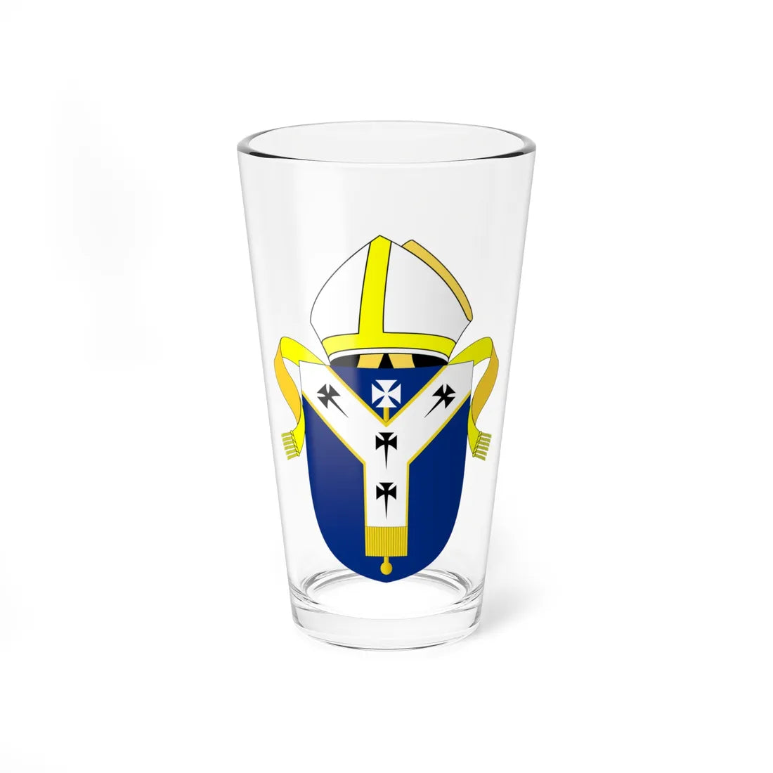 Archbishop of Canterbury arms (England) (Coat of Arms) Pint Glass 16oz 16oz - Go Mug Yourself