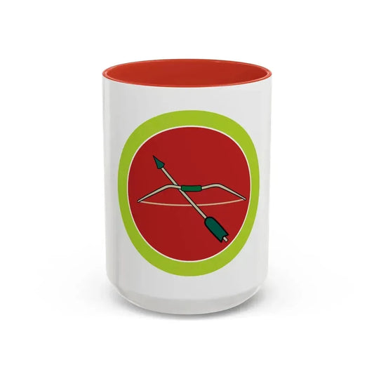 Archery (Boy Scout Merit Badge) Accent Coffee Mug 15oz Red - Go Mug Yourself