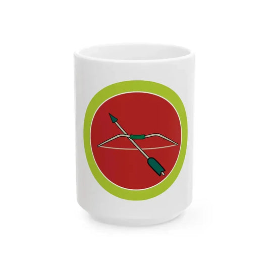 Archery (Boy Scout Merit Badge) White Coffee Mug 15oz - Go Mug Yourself