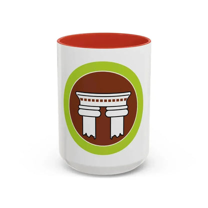 Architecture (Boy Scout Merit Badge) Accent Coffee Mug 15oz Red - Go Mug Yourself