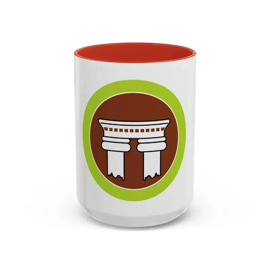 Architecture (Boy Scout Merit Badge) Accent Coffee Mug 15oz Red - Go Mug Yourself