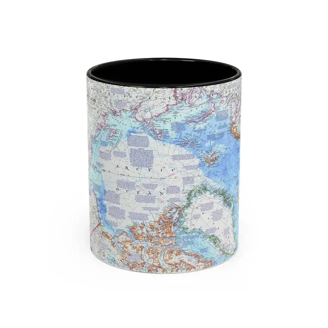 Arctic Ocean (1971) (Map) Accent Coffee Mug 11oz Black - Go Mug Yourself