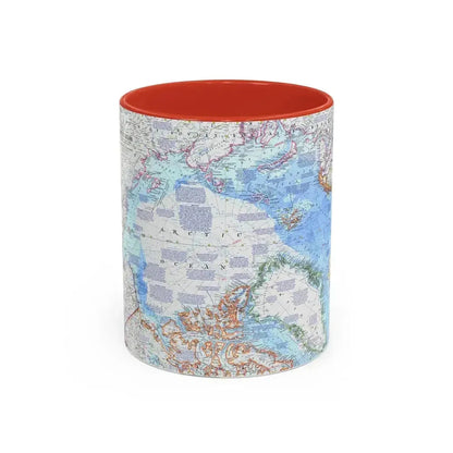 Arctic Ocean (1971) (Map) Accent Coffee Mug 11oz Red - Go Mug Yourself