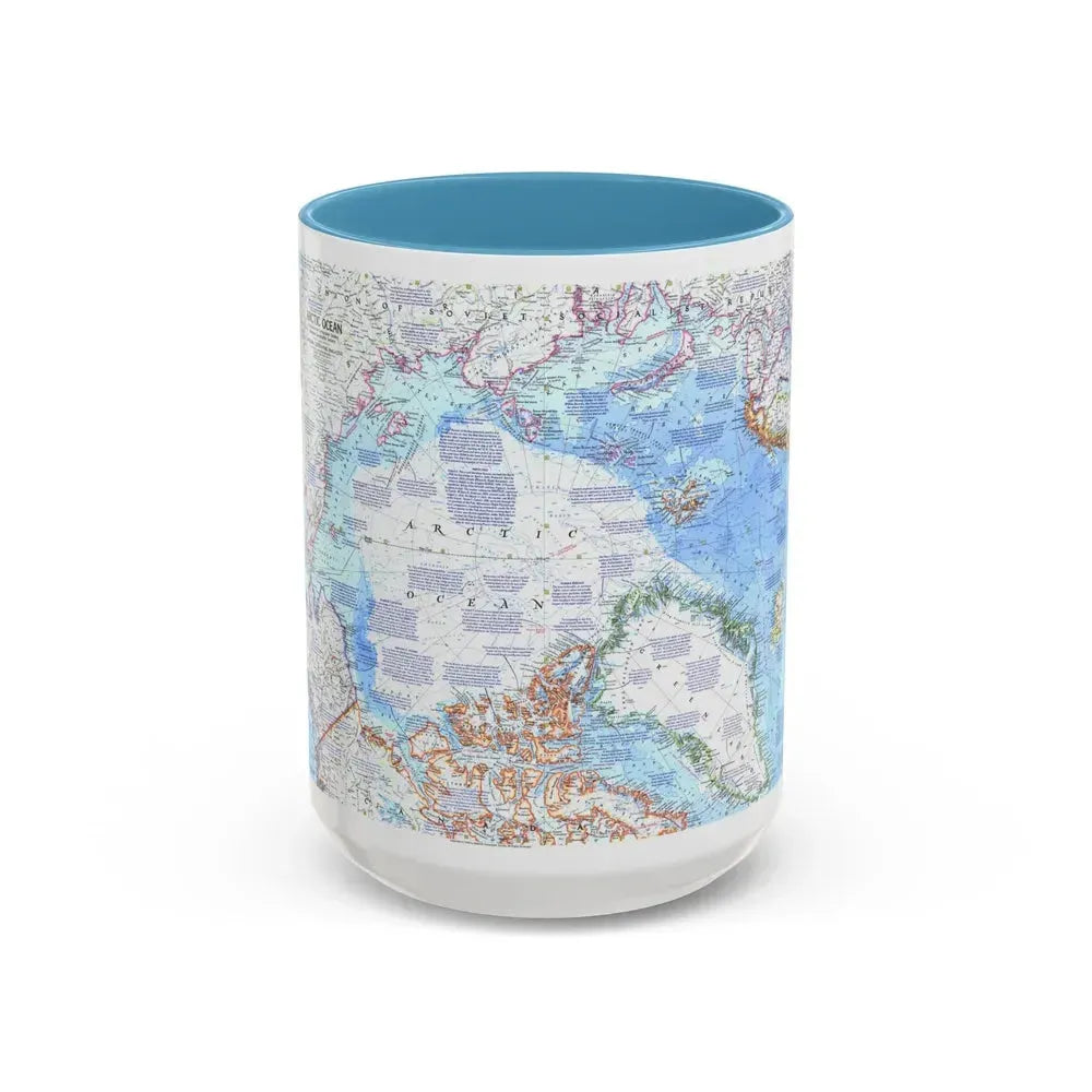 Arctic Ocean (1971) (Map) Accent Coffee Mug 15oz Light Blue - Go Mug Yourself