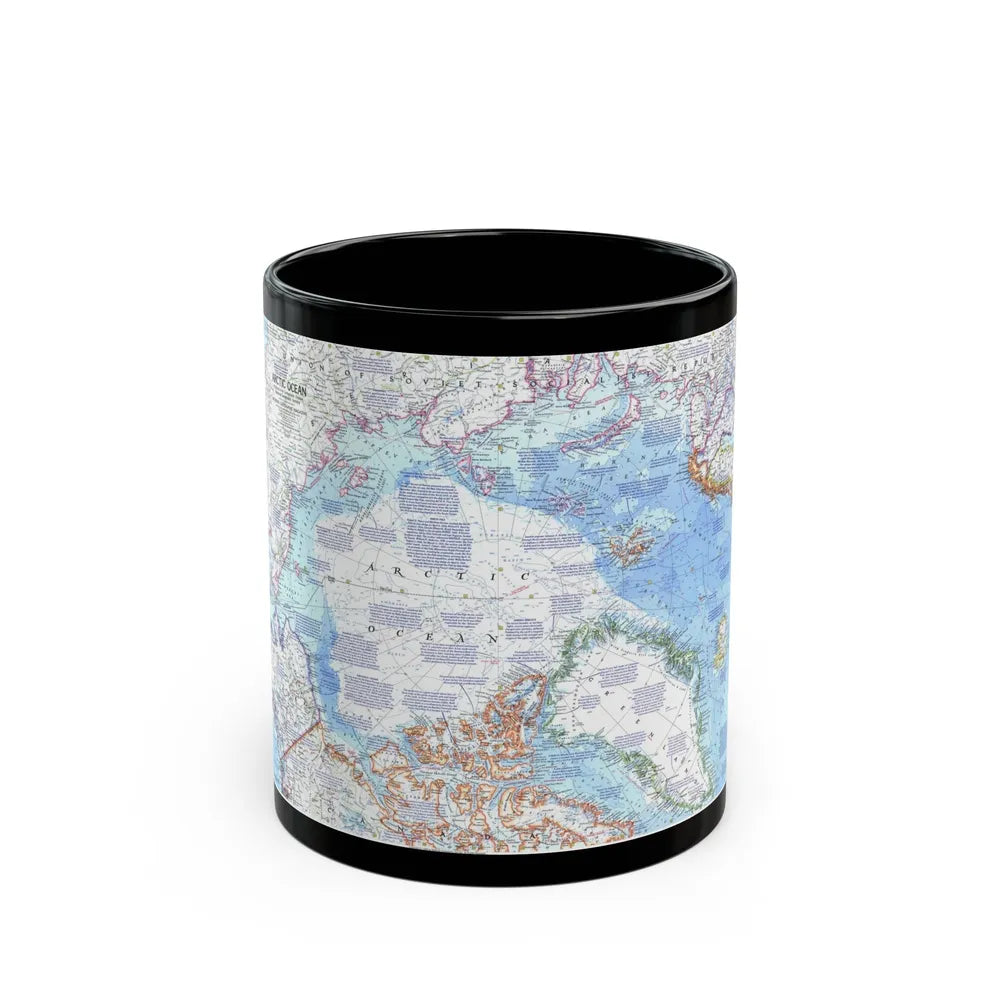 Arctic Ocean (1971) (Map) Black Coffee Mug-11oz-Go Mug Yourself