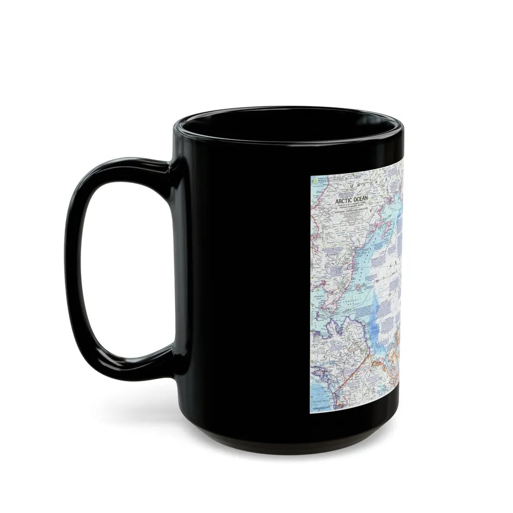 Arctic Ocean (1971) (Map) Black Coffee Mug-Go Mug Yourself