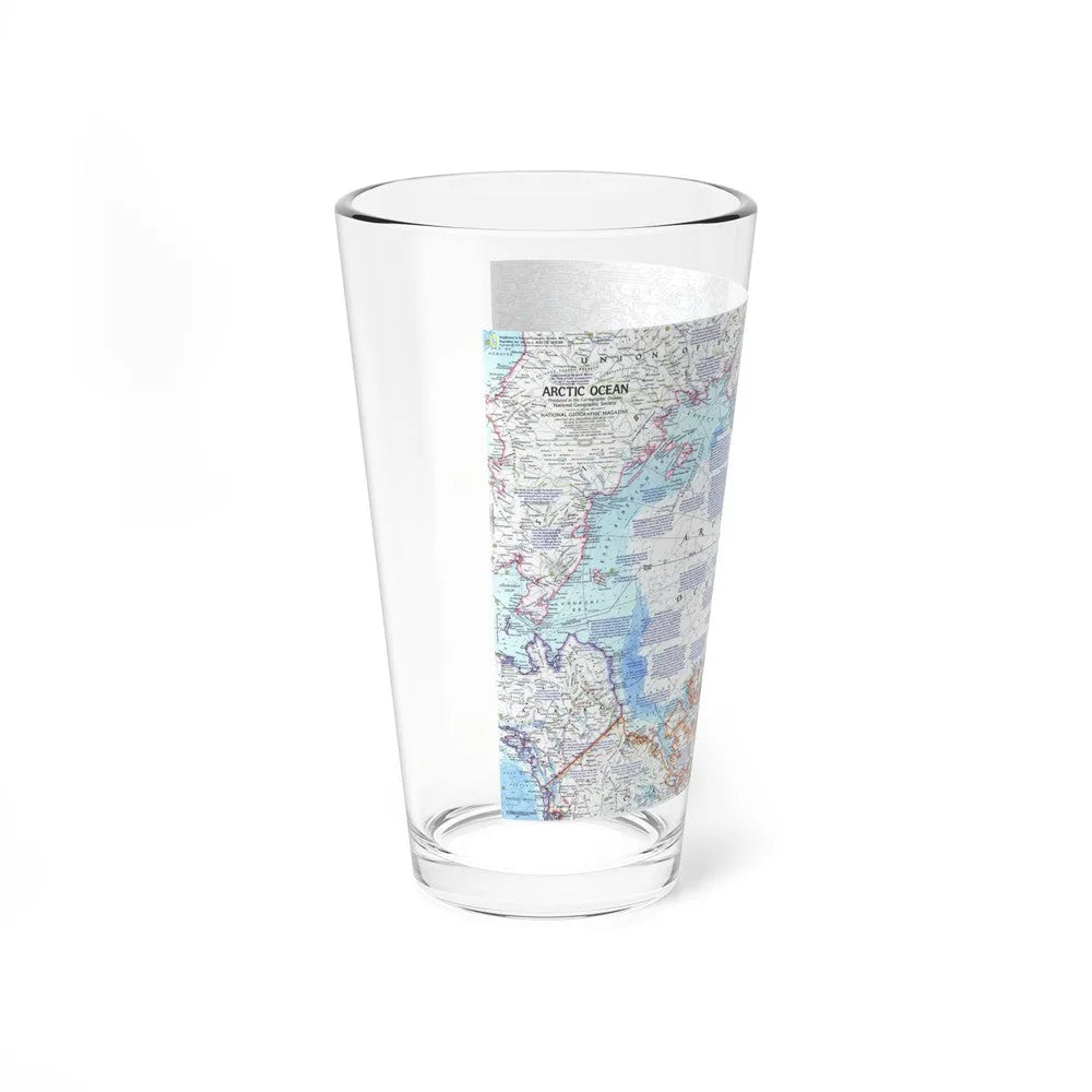 Arctic Ocean (1971) (Map) Pint Glass 16oz-Go Mug Yourself