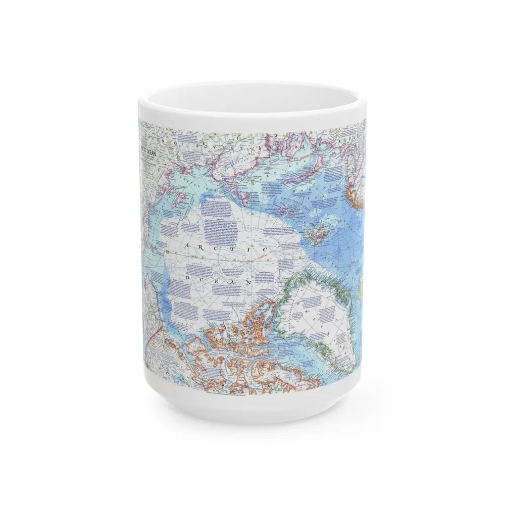 Arctic Ocean (1971) (Map) White Coffee Mug-15oz-Go Mug Yourself