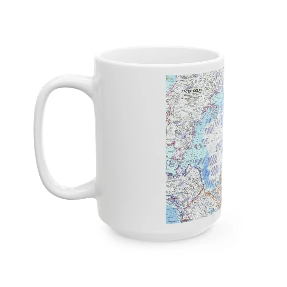 Arctic Ocean (1971) (Map) White Coffee Mug-Go Mug Yourself