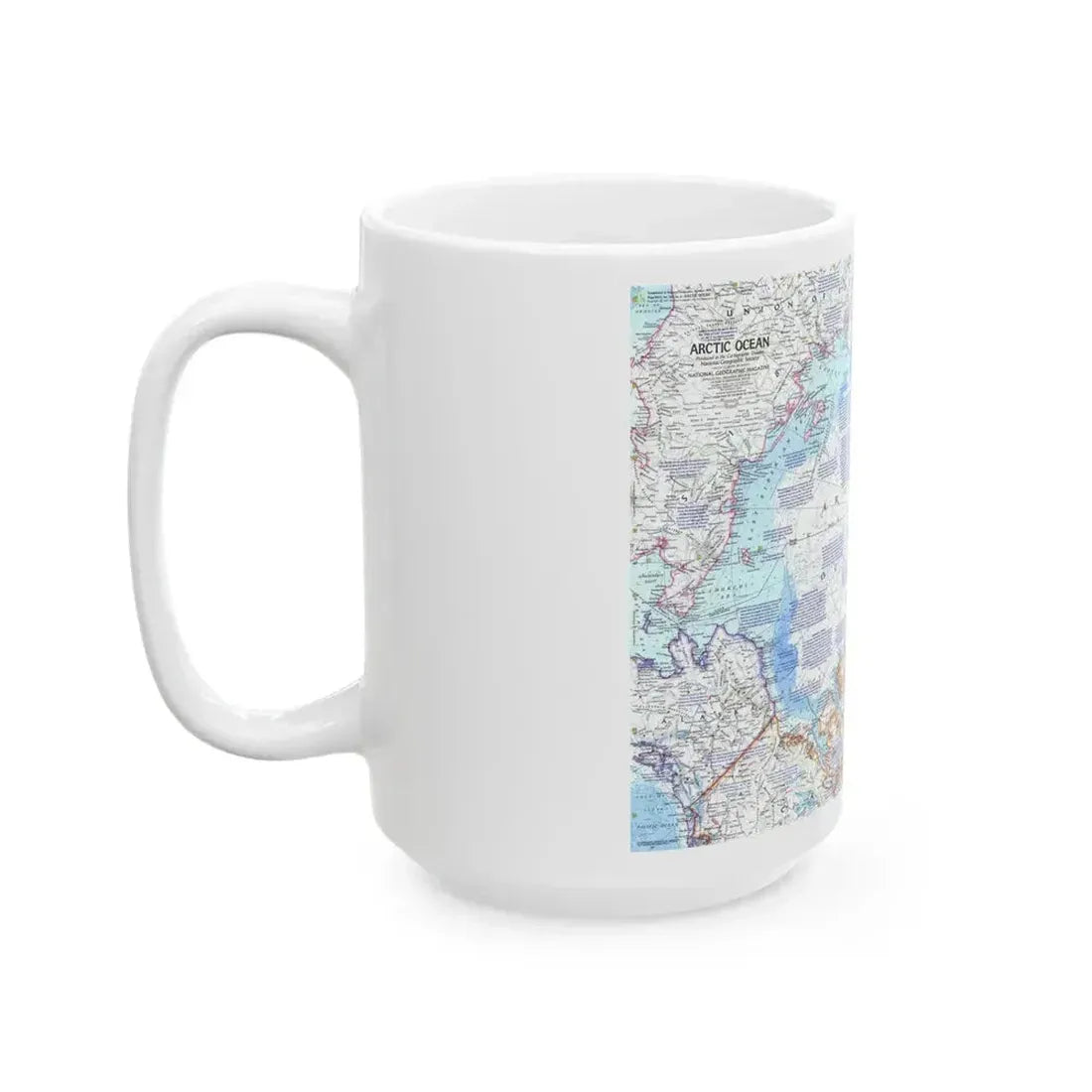 Arctic Ocean (1971) (Map) White Coffee Mug - Go Mug Yourself