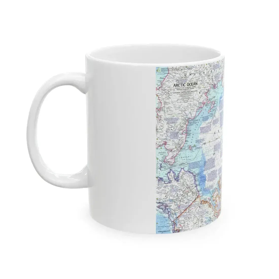 Arctic Ocean (1971) (Map) White Coffee Mug - Go Mug Yourself