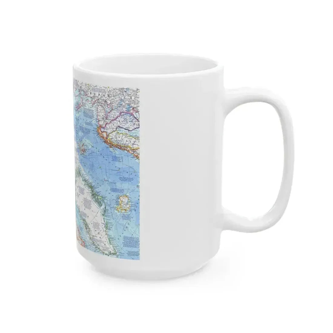 Arctic Ocean (1971) (Map) White Coffee Mug - Go Mug Yourself